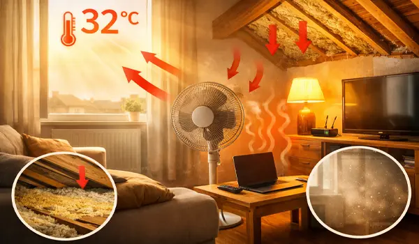 Pourquoi une pièce devient étouffante en été ?