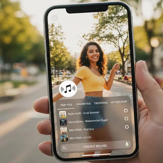 Utiliser la fonctionnalité "Sounds" pour mettre de la musique sur Snap