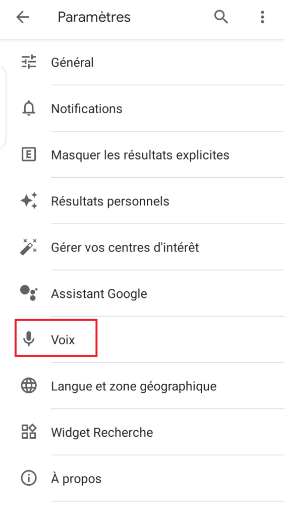 Configurer OK Google sur Android étape 1