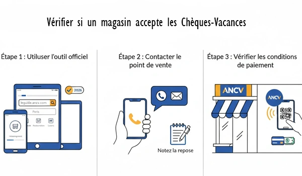 Comment vérifier si un magasin accepte les Chèques-Vacances (méthode fiable) ?