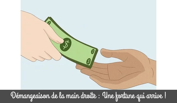 Croyances derrière la main droite qui gratte