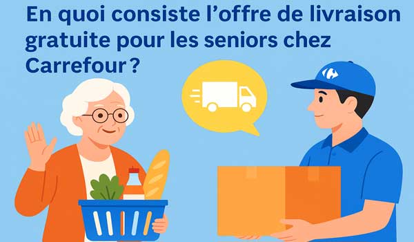 En quoi consiste l’offre de livraison gratuite pour les seniors chez Carrefour ?