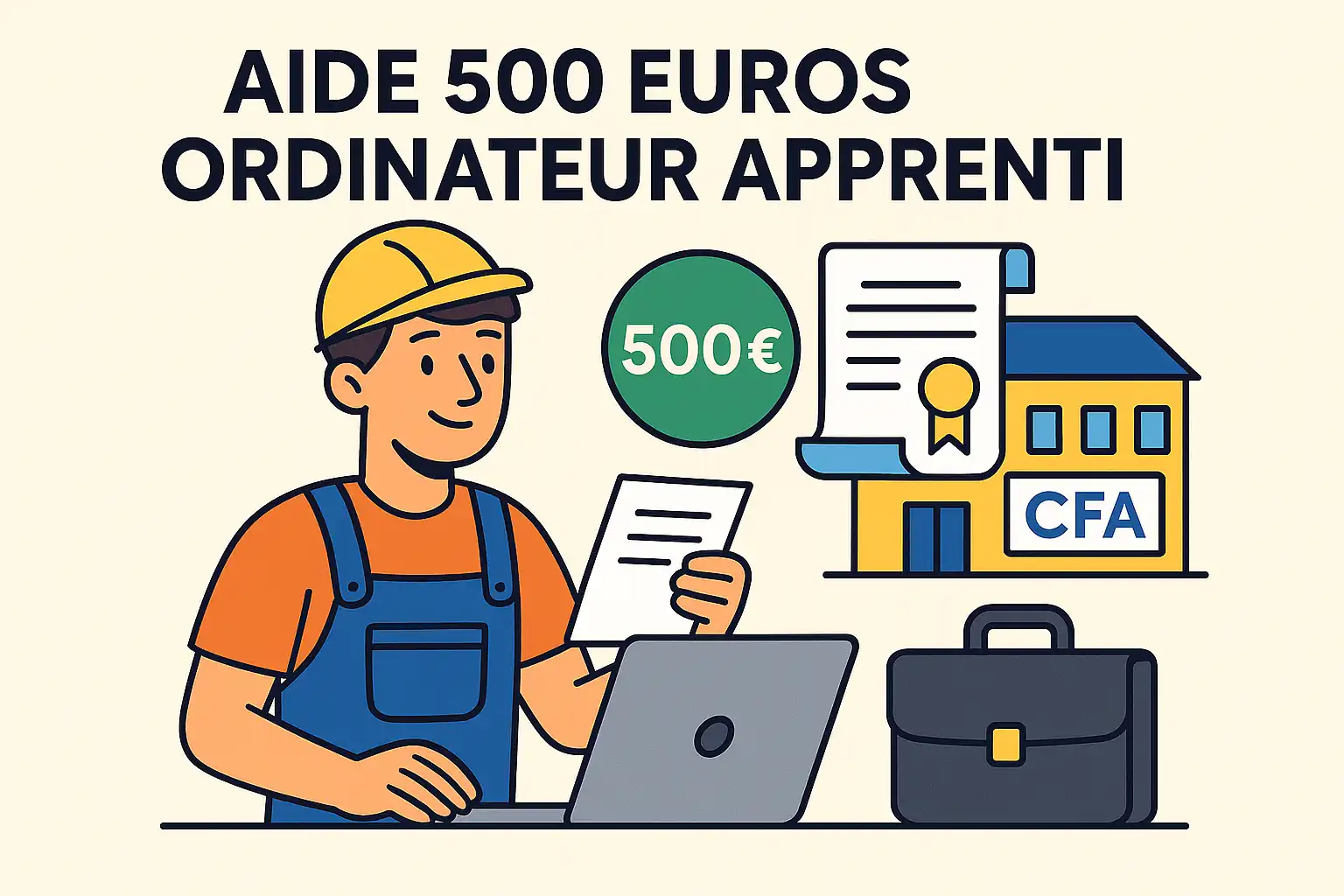 Aide 500 euros ordinateur OPCO apprenti