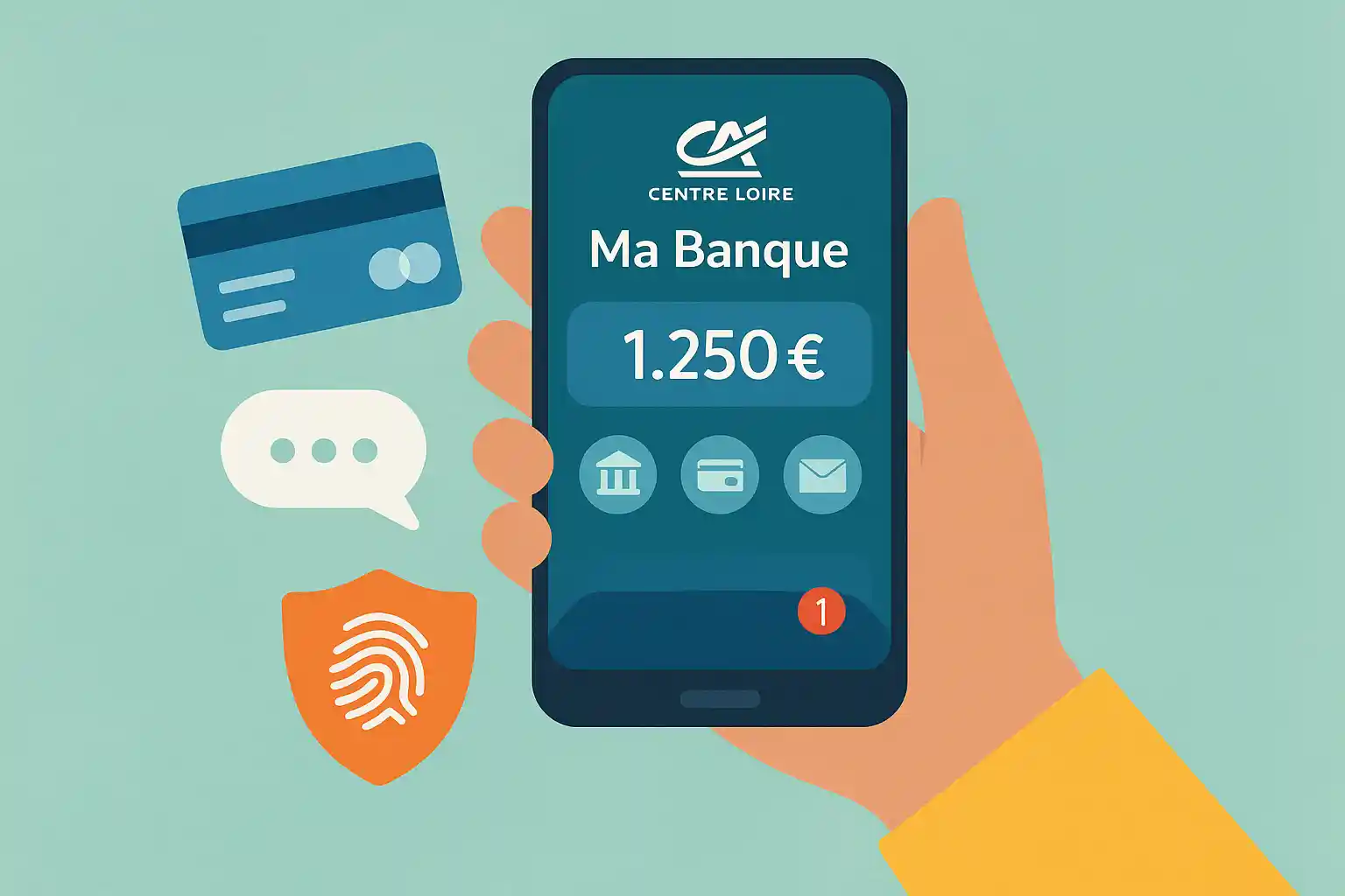 Gestion de compte CA via l'application mobile