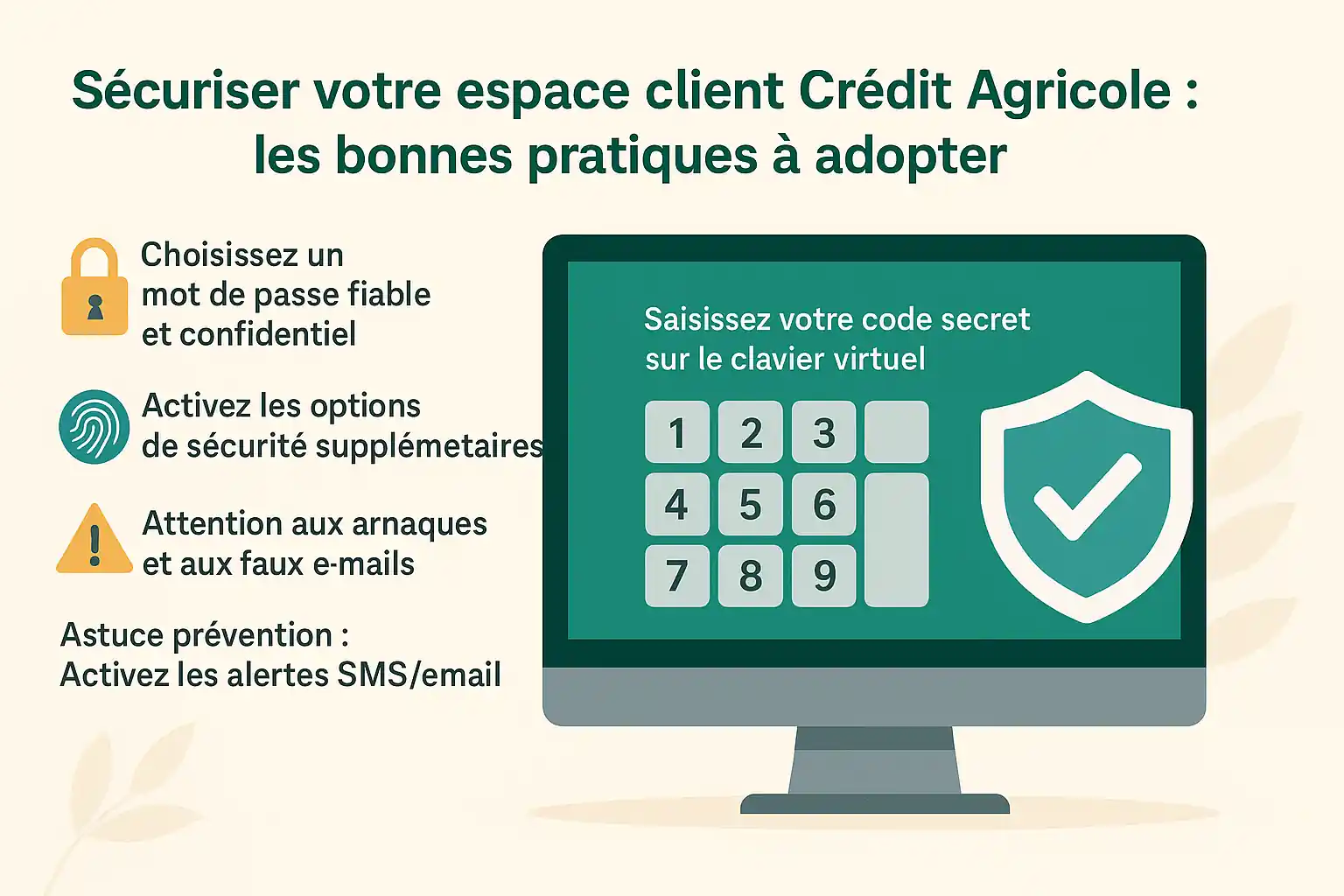 Sécuriser votre espace client Crédit Agricole