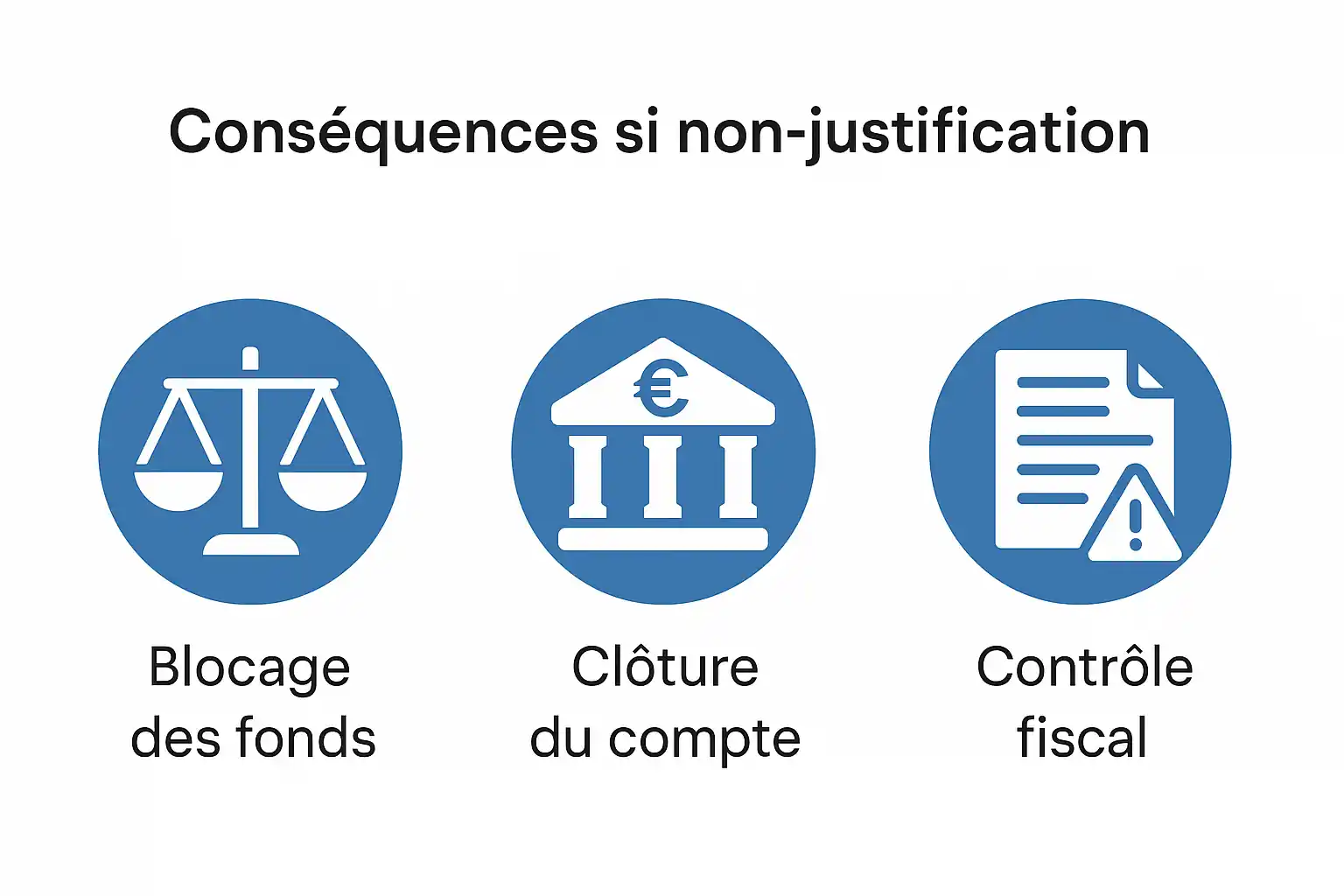 Que se passe-t-il si vous ne justifiez pas (ou mal) un virement ?