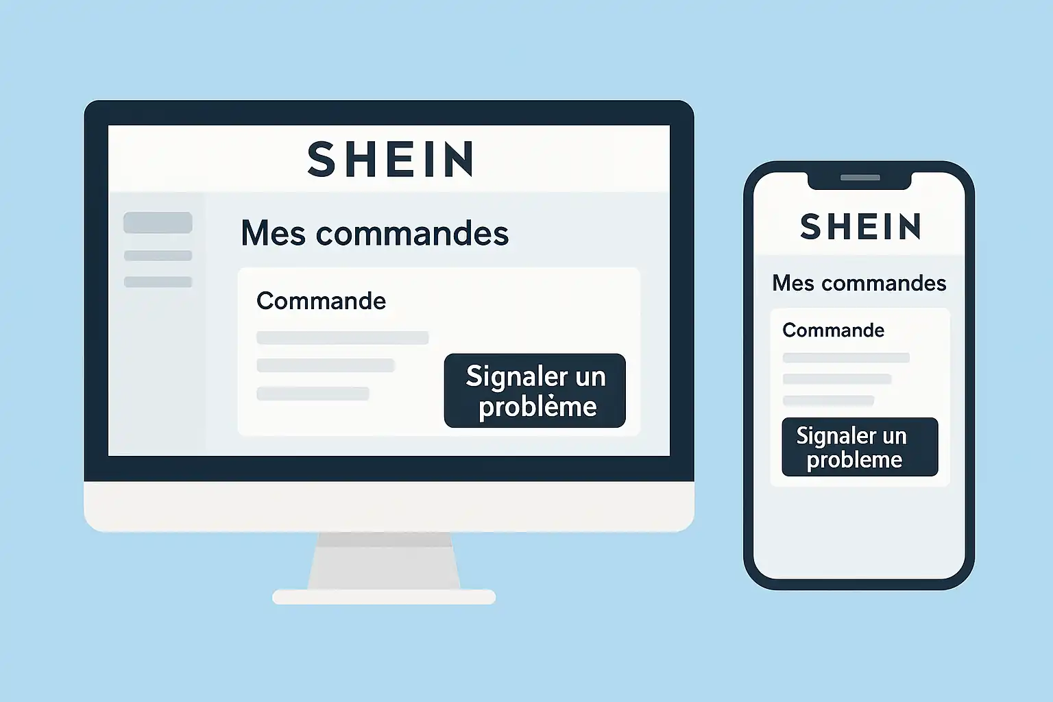 Réclamer directement depuis votre compte Shein