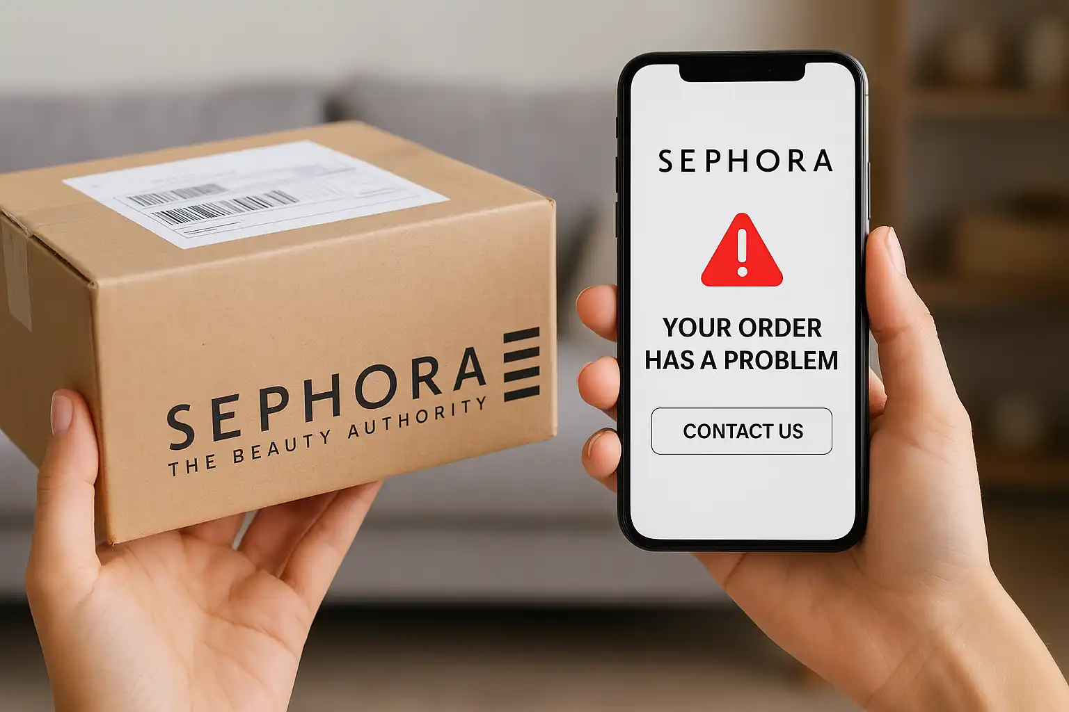 Résoudre problème commande Sephora 
