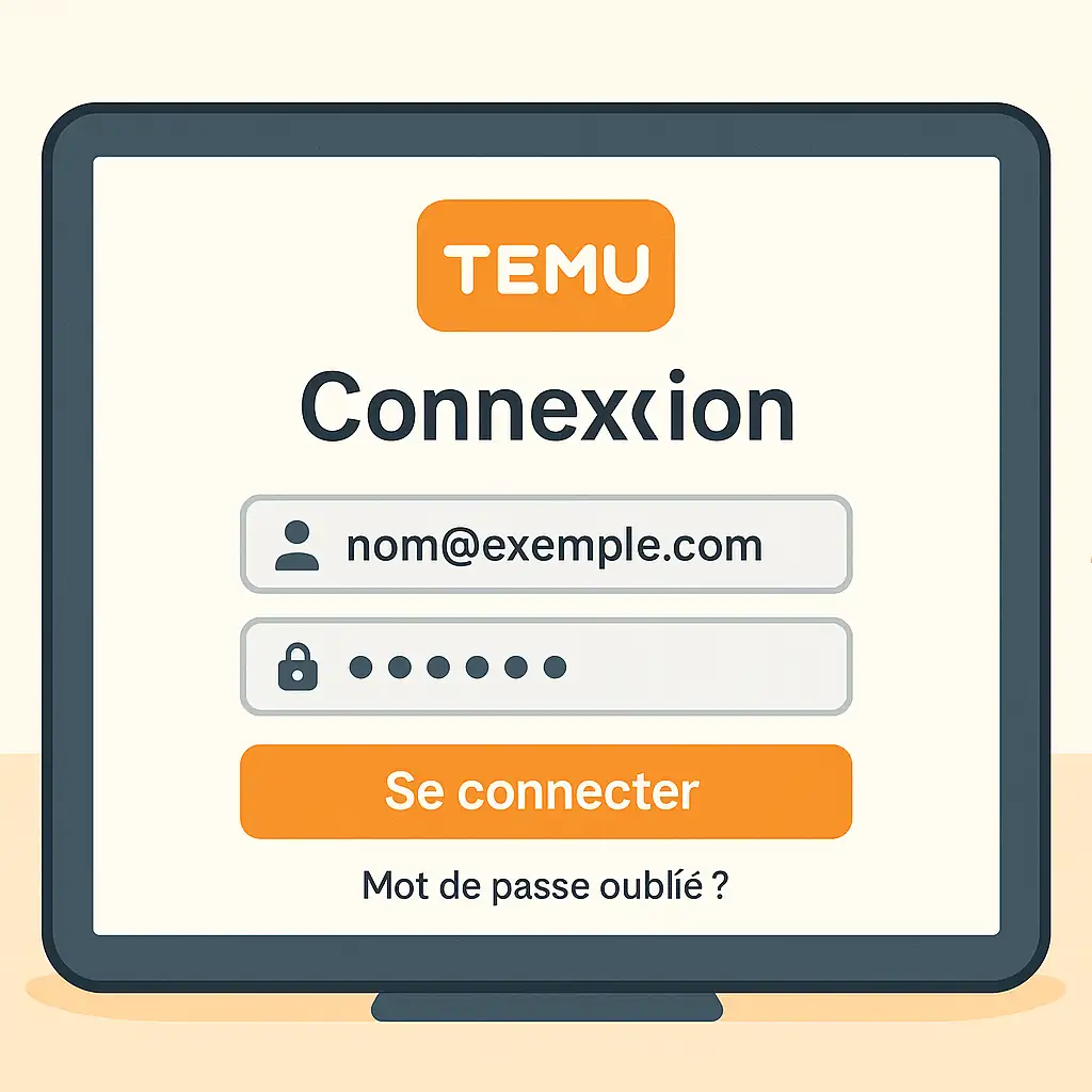 Se connecter au compte Temu
