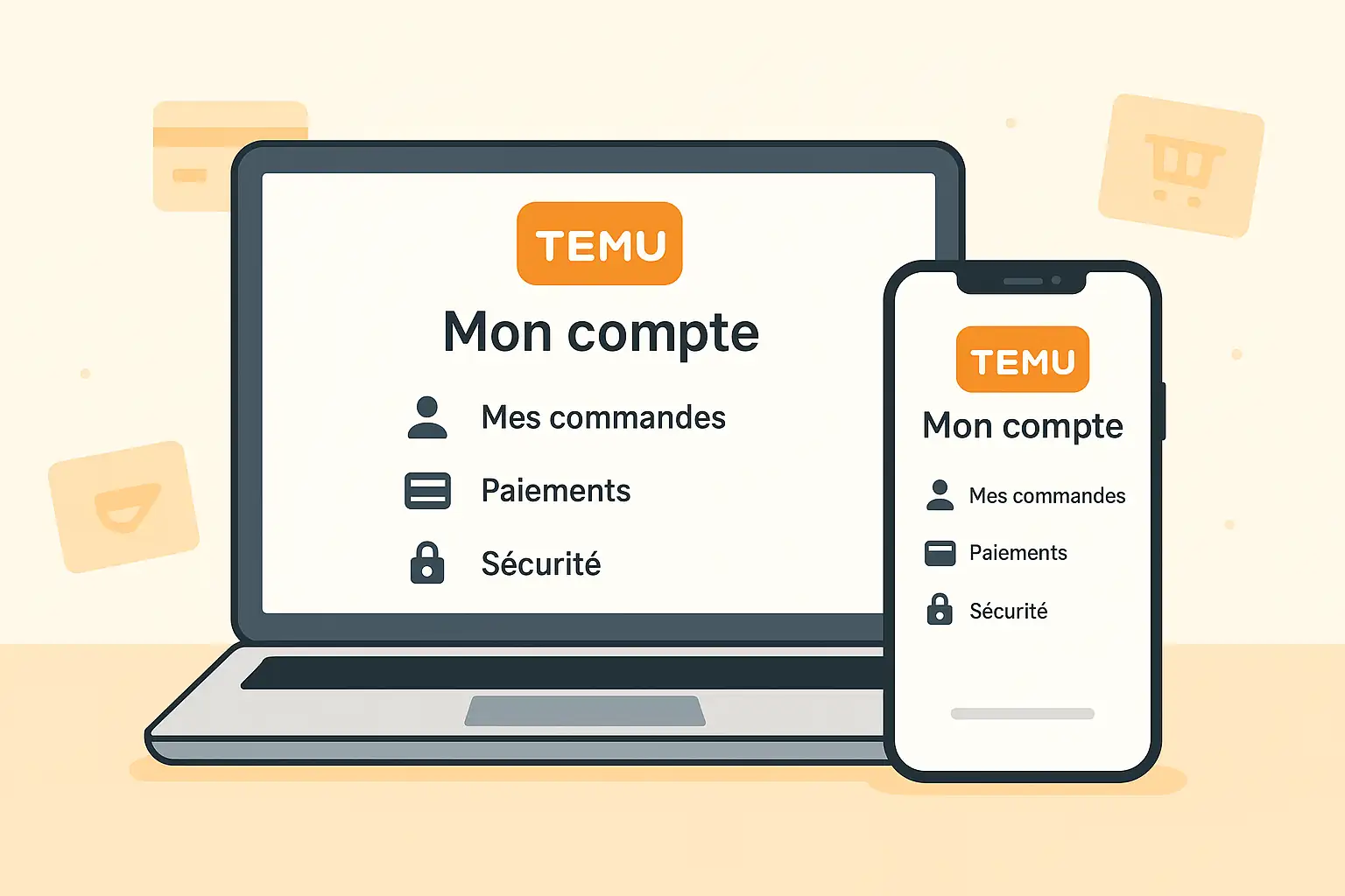 Guide Temu mon compte 