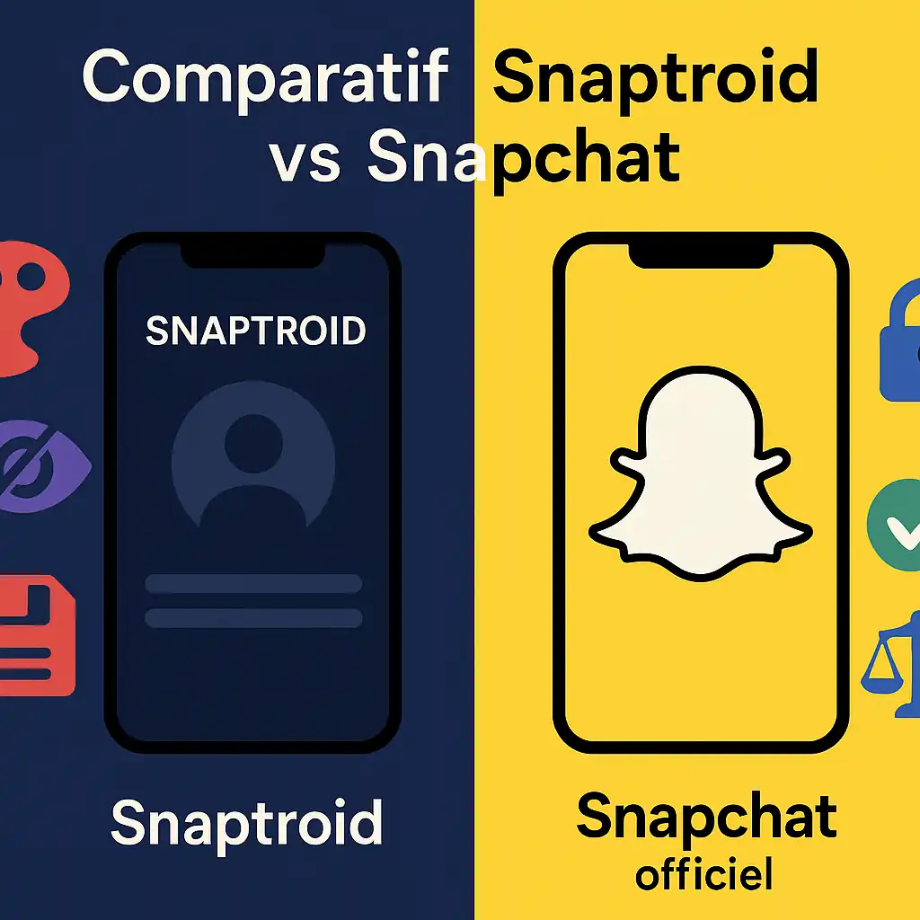 Snaptroid vs Snapchat : comparatif fonctionnalités